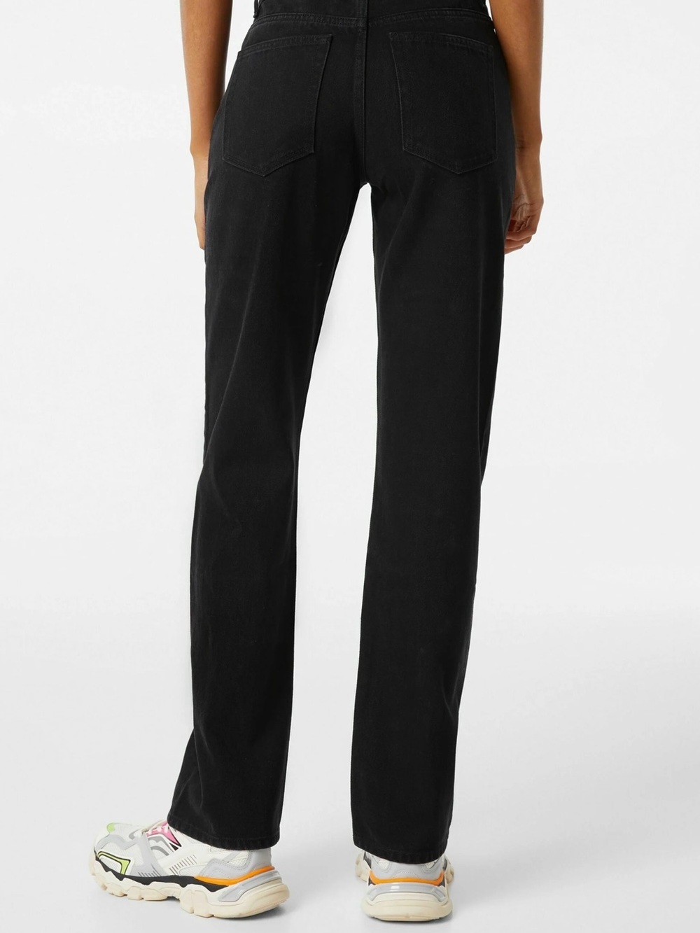 Bershka High Waist Straight Leg Black Jeans Size US 4 Classic Denim Grunge - Picture 5 of 7